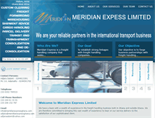 Tablet Screenshot of meridianexpressghana.com